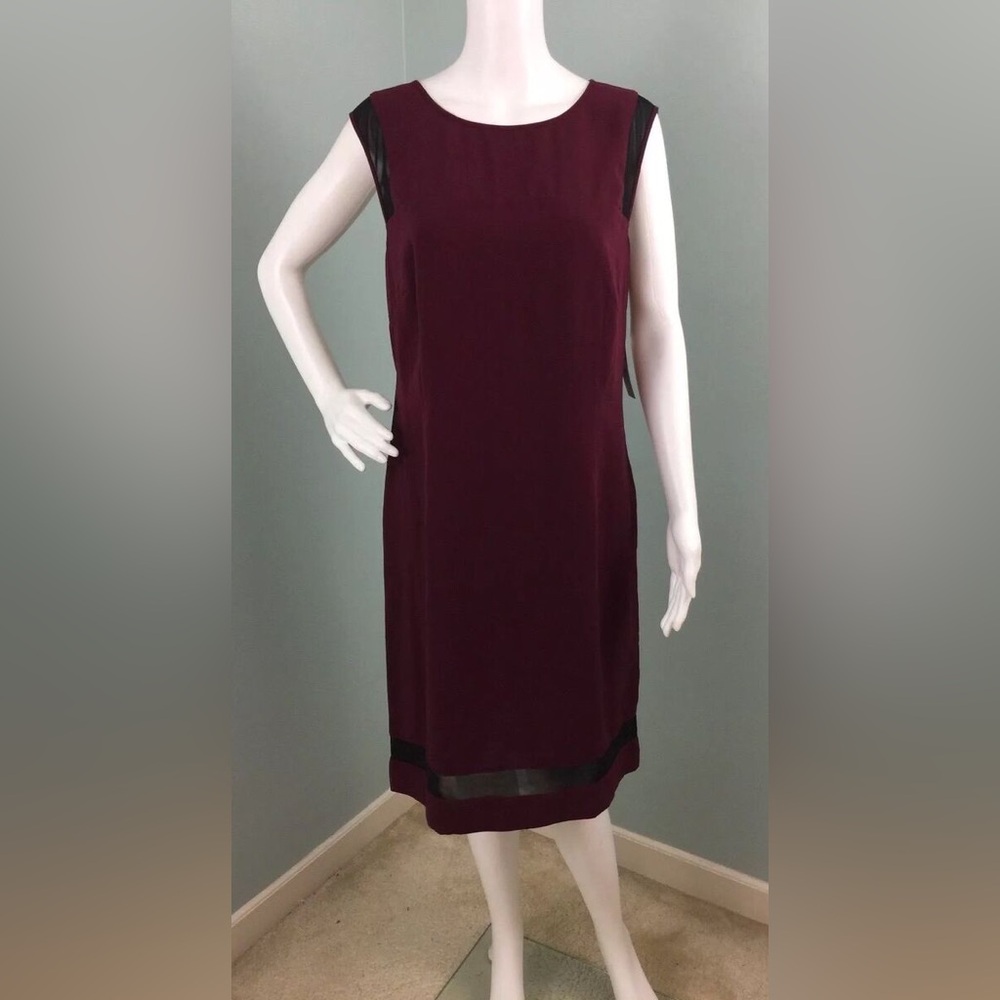 Laundry by Design Maroon Mesh Side Dress